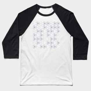 Gray geometric flowers Baseball T-Shirt